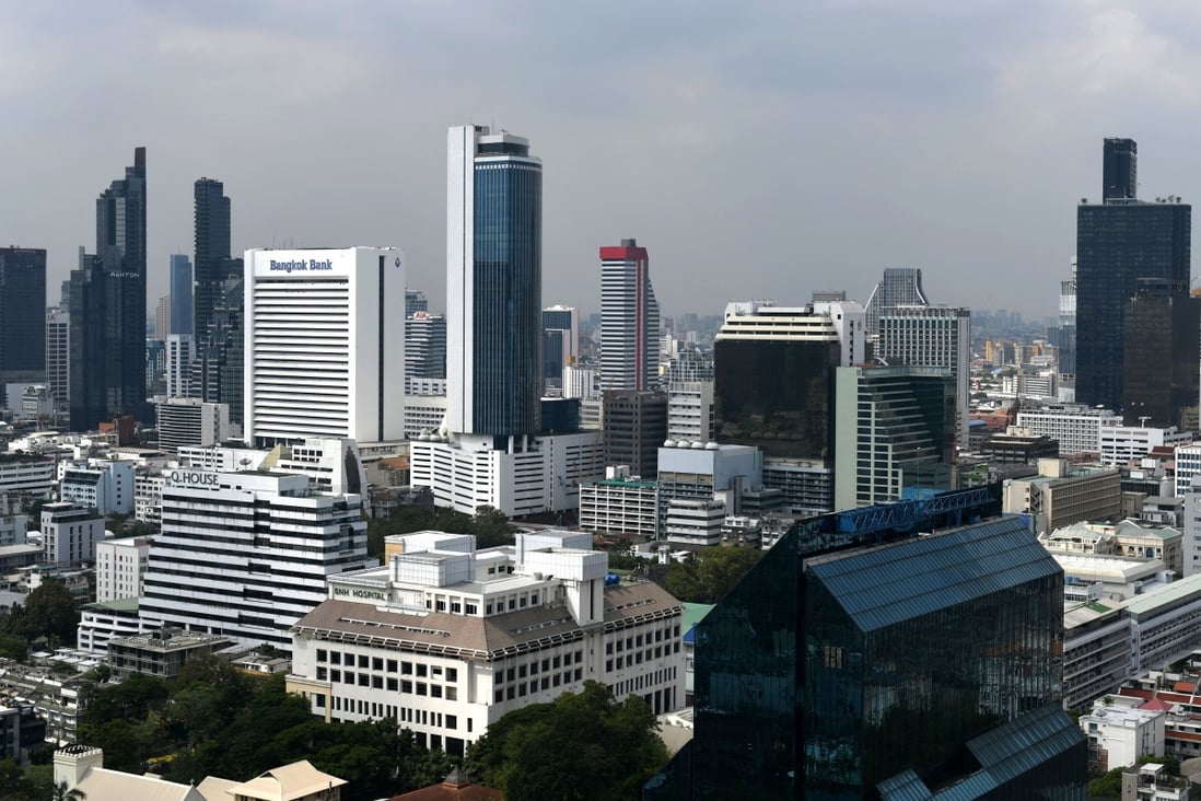The Bangkok skyline. While Thailand has lifted most lockdown restrictions, its economy continues to suffer from an ongoing ban on incoming passenger flights and from tepid global demand. Photo: AFP
