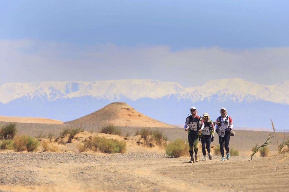 The Gobi March, a 250km, six-stage ultramarathon in China’s remote northeastern province of Xinjiang, tests the best athletes. Photo: Zandy Mangold/4Deserts