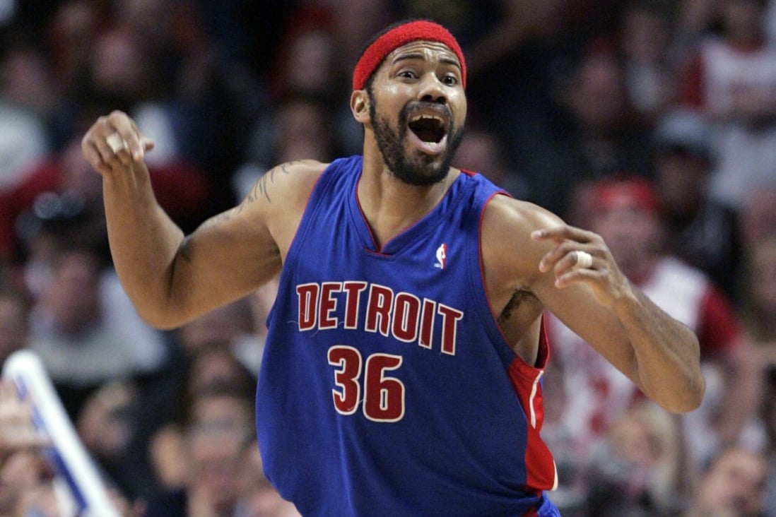 Detroit Pistons player Rasheed Wallace reacts to a call during the 2007 Eastern Conference NBA play-off basketball series against the Chicago Bulls. Photo: Reuters