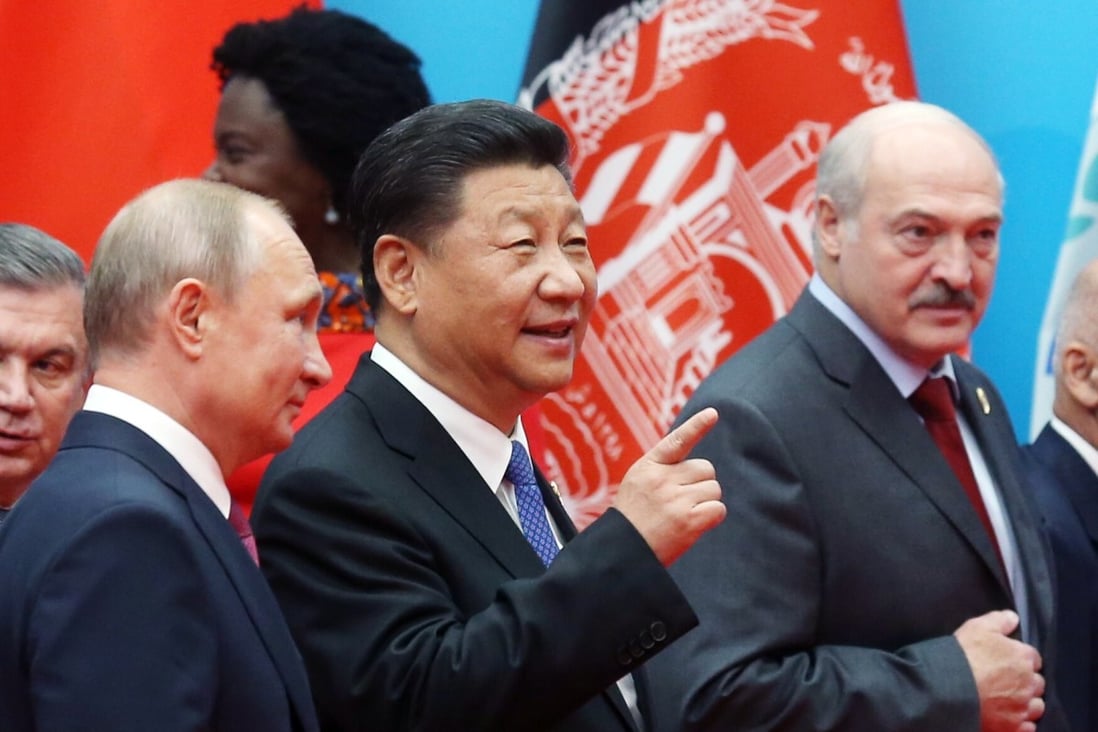 President Xi Jinping was among the first to congratulate Belarus President Alexander Lukashenko (right) on his disputed election result. Photo: EPA-EFE