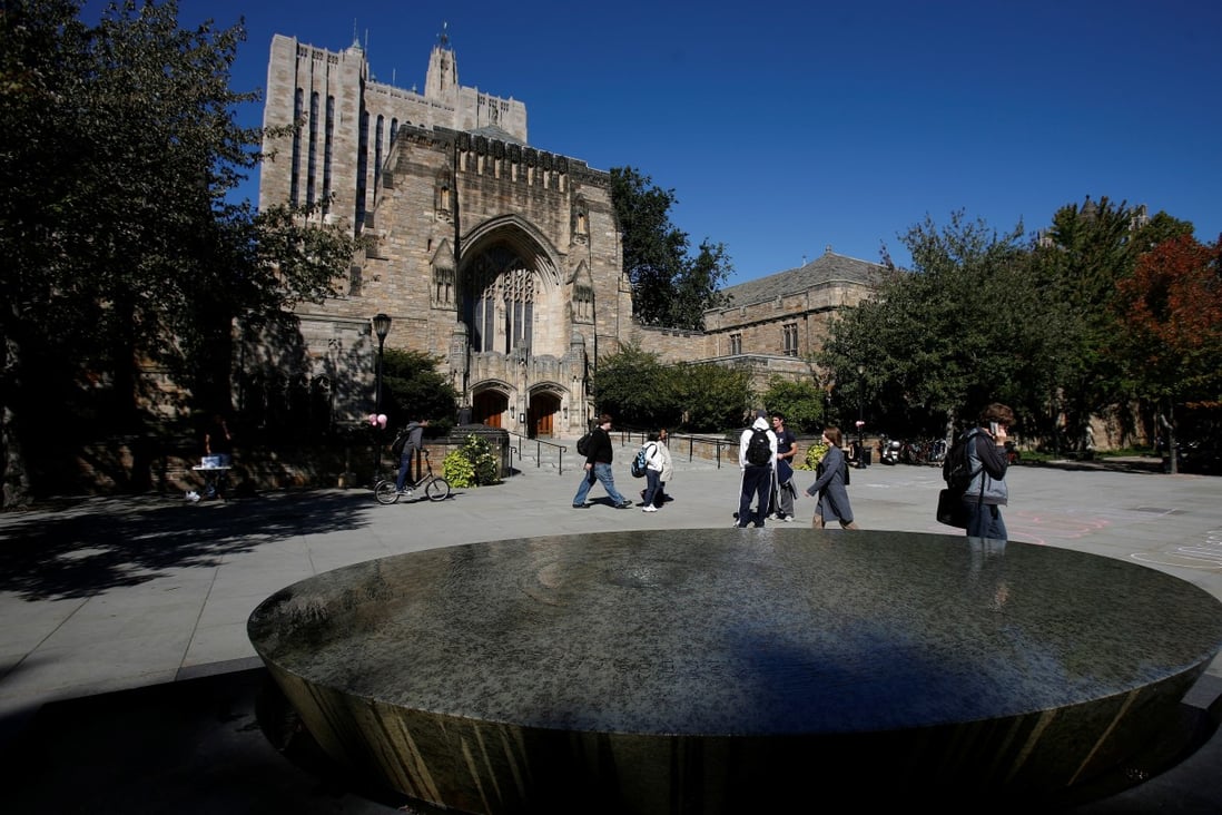 Students walk on the campus of Yale in New Haven, Connecticut. The university’s endowment allocated 13.7 per cent of its US$30.3 billion assets to foreign equity in 2019. Photo: Reuters