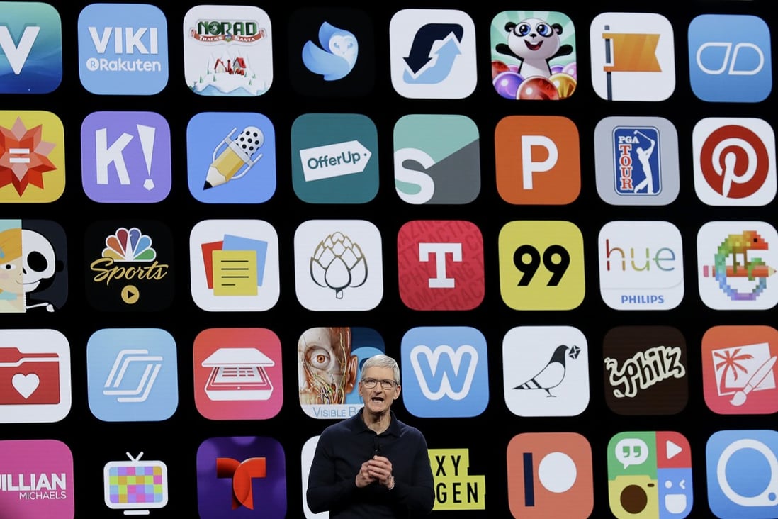 Apple CEO Tim Cook speaks during an announcement of new products at the Apple Worldwide Developers Conference in San Jose, California on June 4, 2018. Photo: AP