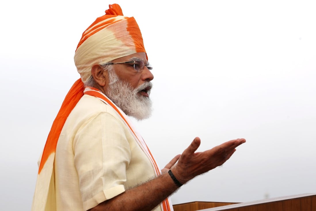 In an independence day speech, Indian Prime Minister Narendra Modi promised to build a 1.4 million-strong defence force to safeguard his country’s sovereignty. Photo: EPA-EFE