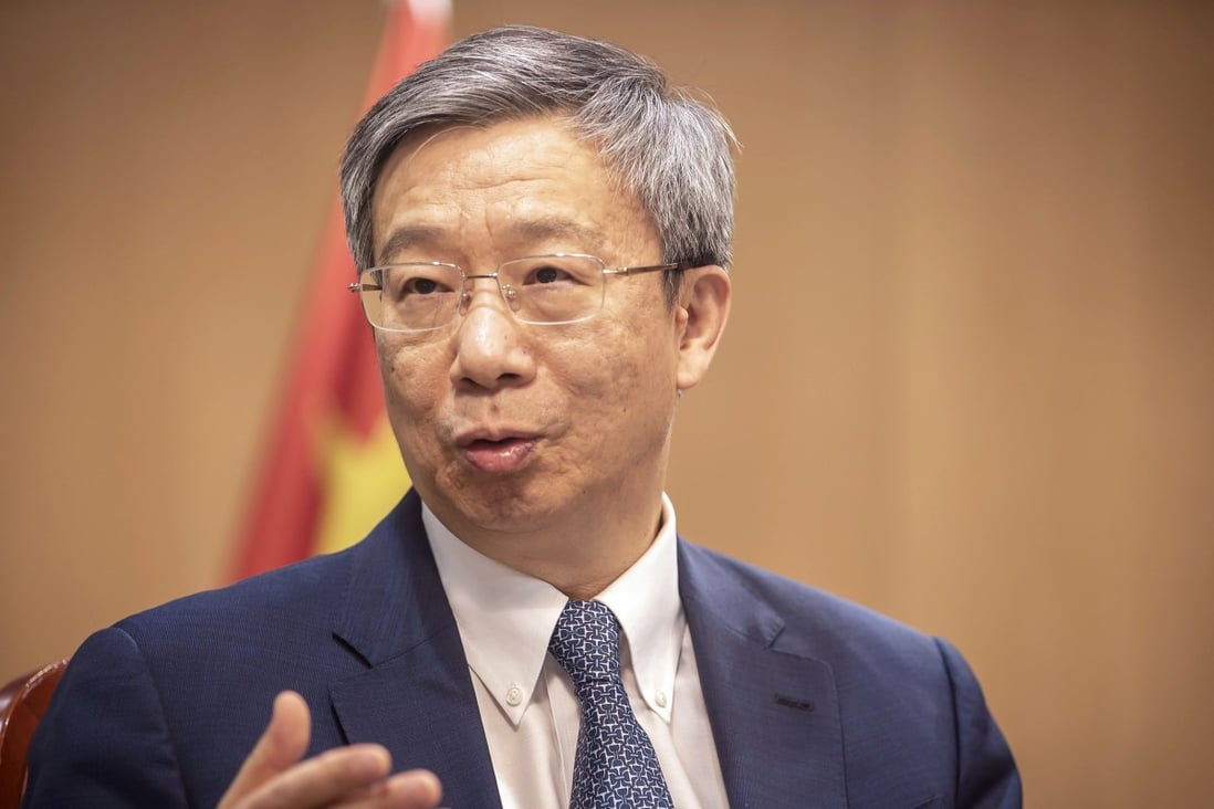 Yi Gang, governor of the People’s Bank of China (PBOC), says banks should adapt financial services and products, as well as increase investment in fintech research and technology to help small firms. Photo: Bloomberg