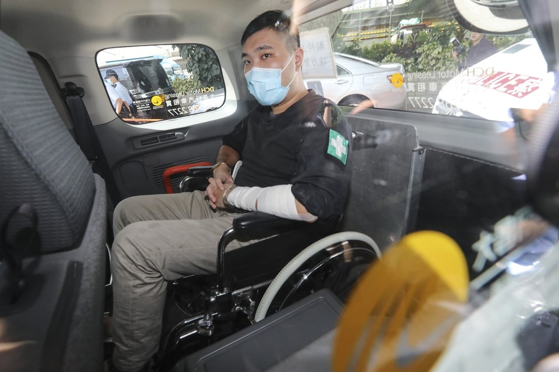 Tong Ying-kit heads to a court appearance last month at West Kowloon. Photo: Felix Wong