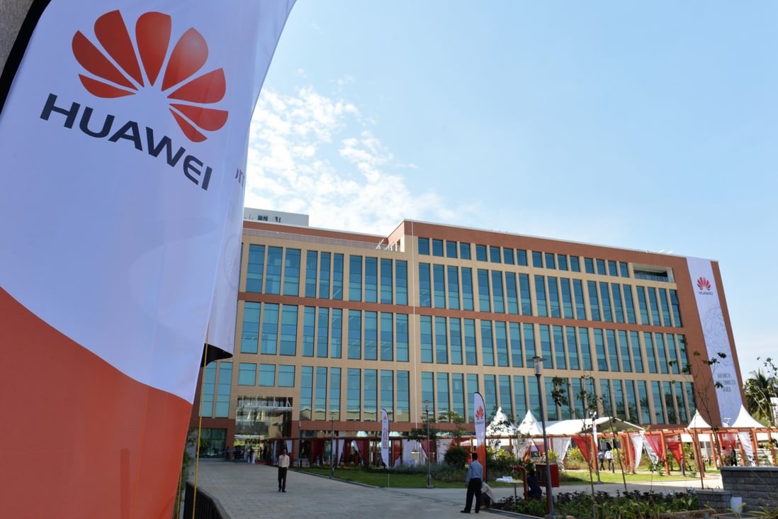 File photo of a Huawei Research and Development Centre in Bangalore, India. Photo: AFP