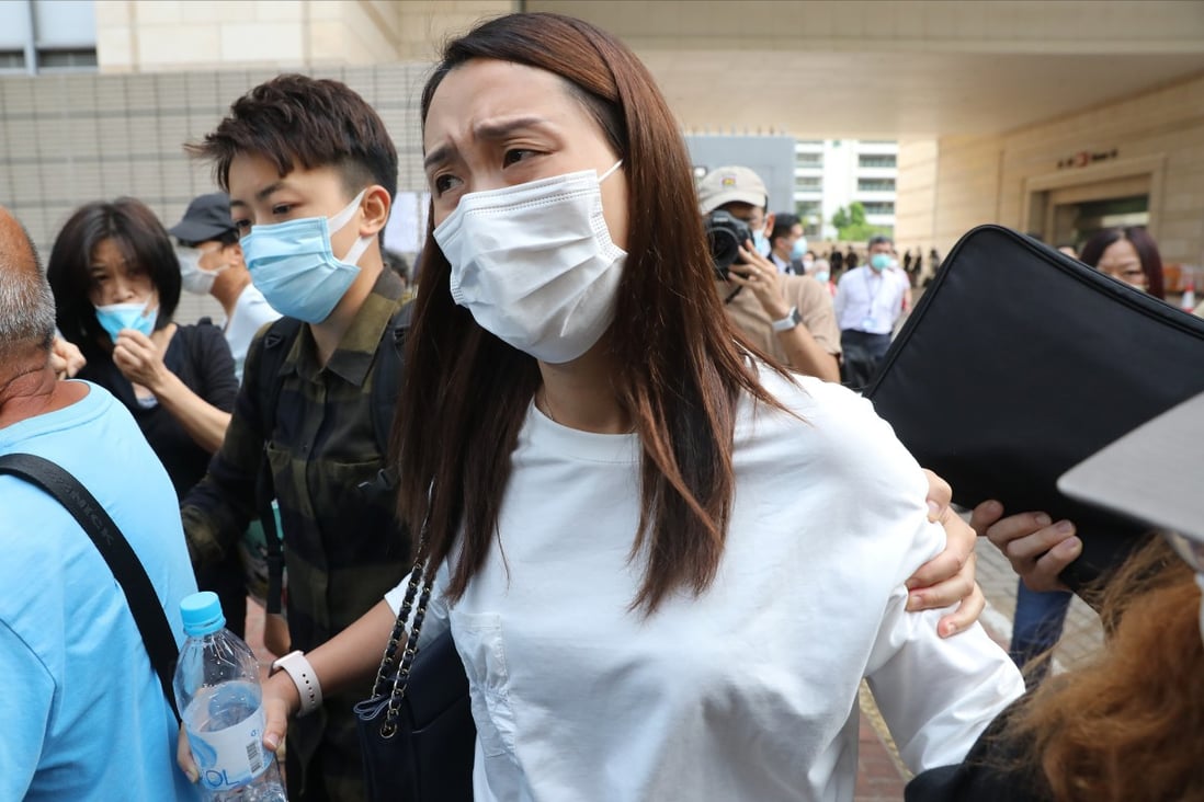 Ho Pui-yee appears at West Kowloon Court on the first day of the inquest into the death of her 15-year-old daughter Chan Yin-lam, whose body was found in the sea near Tseung Kwan O. Photo: K.Y. Cheng
