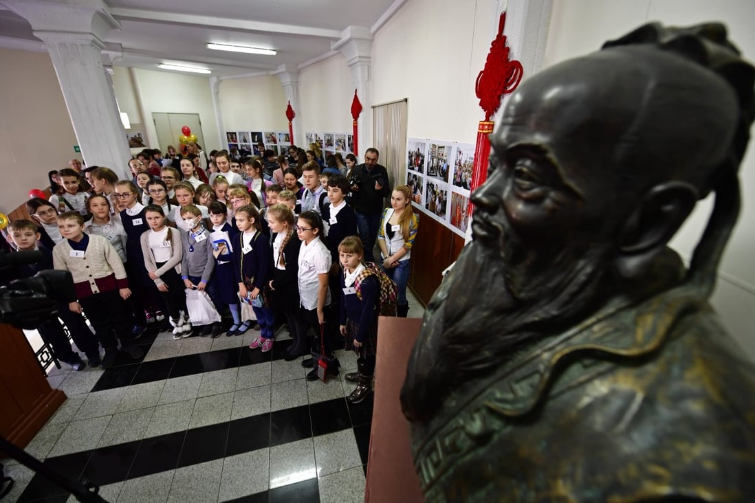 Students at a Confucius Institute in Vladivostok, Russia. Photo: Getty Images