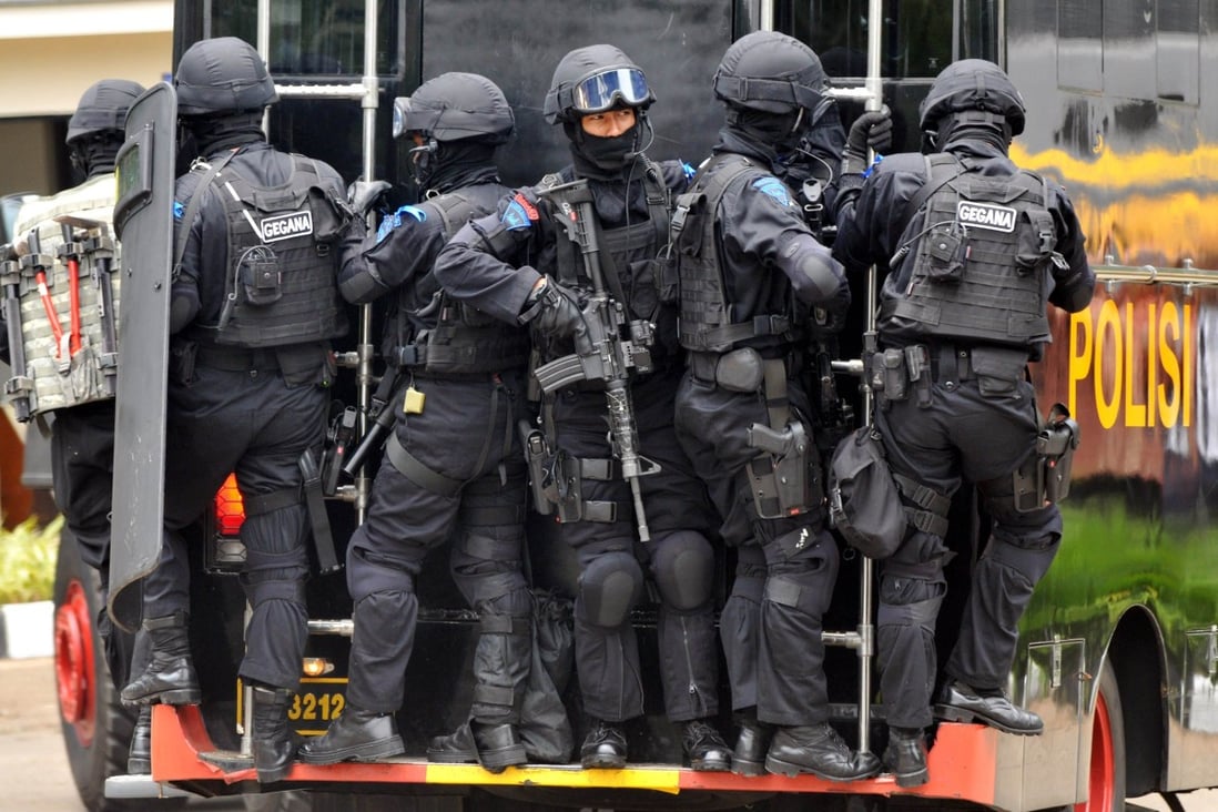 Members of the Indonesian elite anti-terror police unit ‘Densus 88’, also known as Detachment 88. Photo: AFP