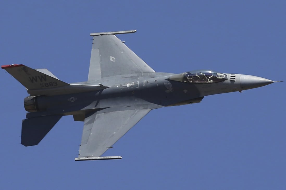 President Tsai Ing-wen said a new centre for maintaining and servicing F-16 jets will shorten maintenance time for Taiwan’s aircraft and increase their reliability. Photo: AP