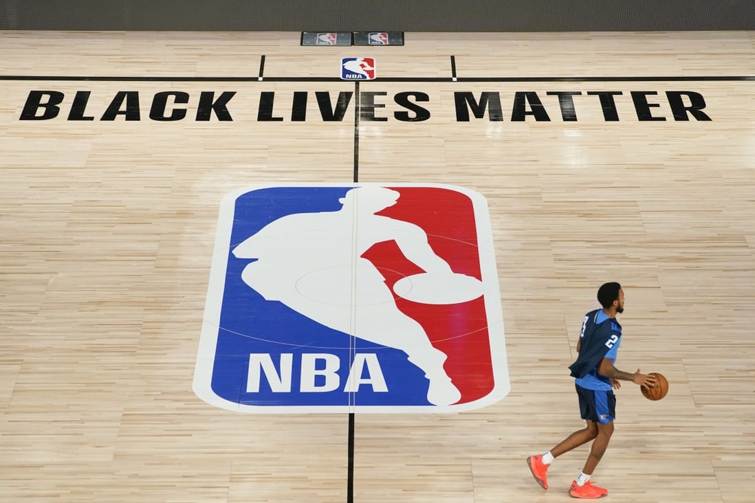 Oklahoma City Thunder's Terrance Ferguson takes the court for practice on Friday as players agreed to return to action after three days of protests. Photo: AP
