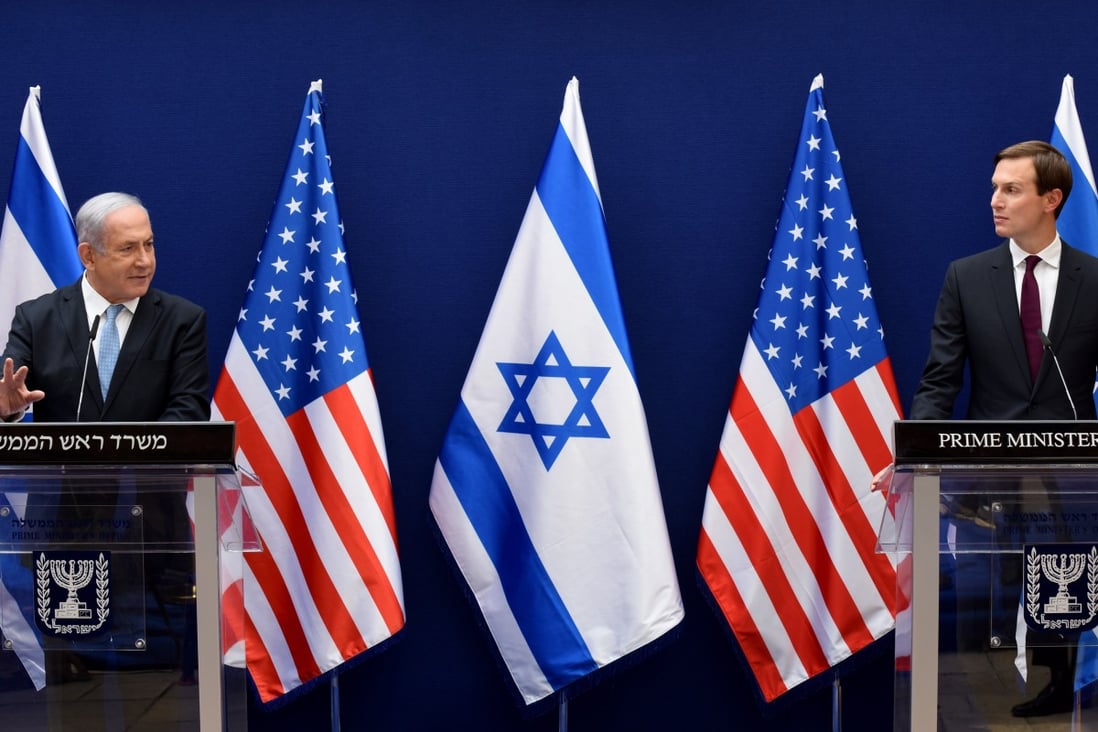 Israeli Prime Minister Benjamin Netanyahu and Senior US Presidential Adviser Jared Kushner make joint statements to the press. Photo: EPA-EFE