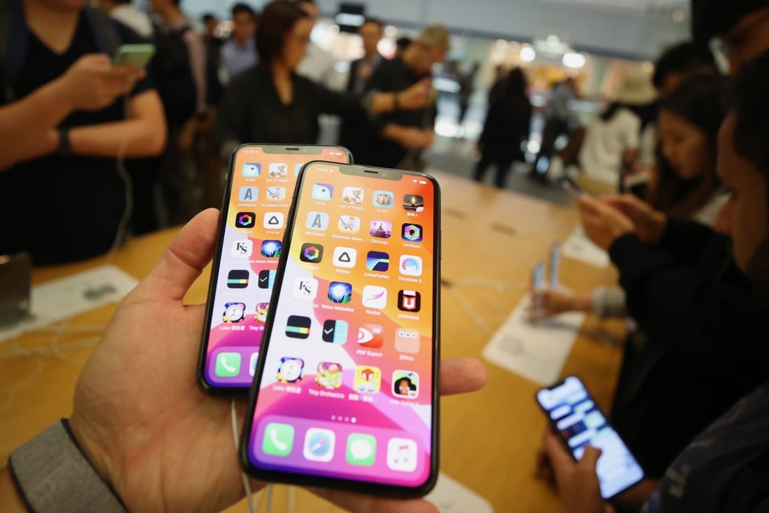 Customers at the Apple Store at Festival Walk, in Kowloon Tong, check out the iPhone 11 models in September of last year. This year’s new models are expected to launch in October. Photo: Winson Wong
