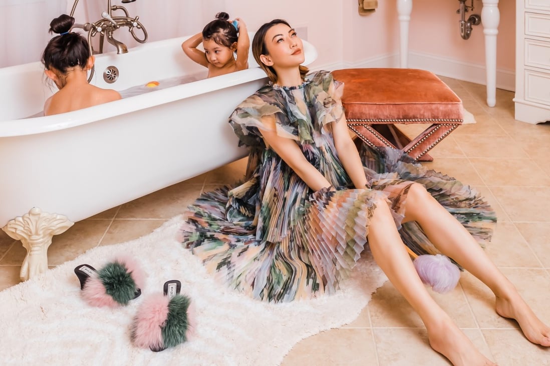 A still from one of Jessica Wang’s home fashion shoots featuring her daughters. The Tianjin, China-born, New York-based blogger behind NotJessFashion made a virtue of being unable to jet around the world for photo shoots. Her video tips for iPhone users are a hit on TikTok.
