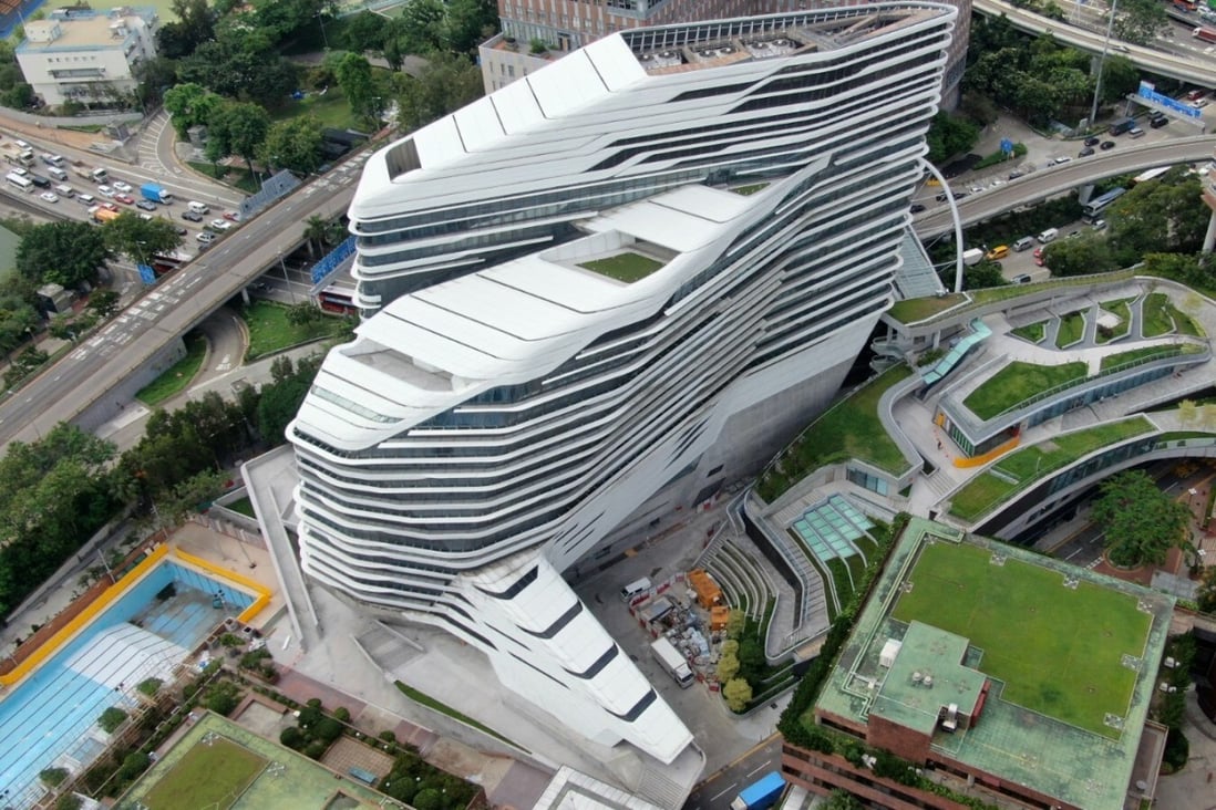 An aerial view of Polytechnic University in Hung Hom. The university shot up 42 places in a Britain-based ranking of global institutions of higher learning this year. Photo: Handout