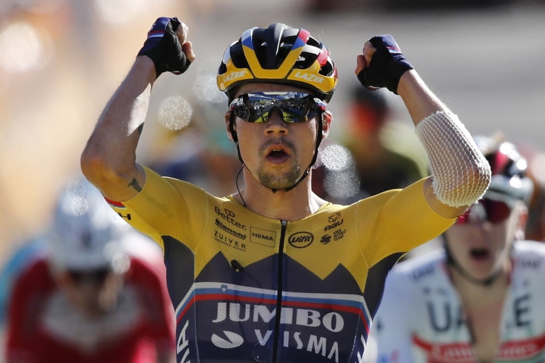 Tour de France leader Primoz Roglic displays strength on first