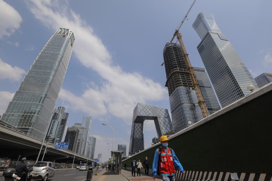 The industrial sector’s share of China’s GDP could drop to 35 per cent by 2025, from 39 per cent in 2019, according to predictions in a new state think tank report. Photo: EPA-EFE