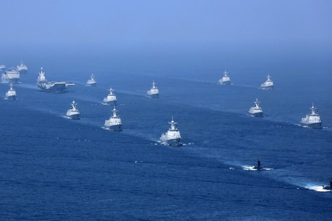 The Chinese navy conducts a drill in the South China Sea in 2018. A senior diplomat has dismissed concerns over the PLA’s military manoeuvres in the region. Photo: AP
