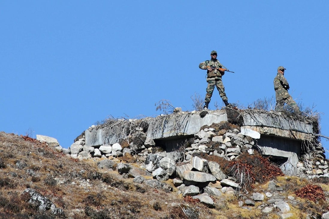 Indian Army personnel at Bumla pass at the India-China border in Arunachal Pradesh. Photo: AFP