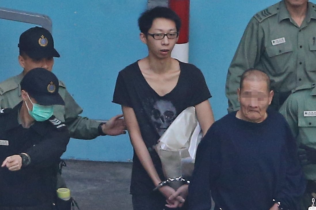 Billy Chiu being escorted out of the Lai Chi Kok Reception Centre in 2017. Photo: Dickson Lee