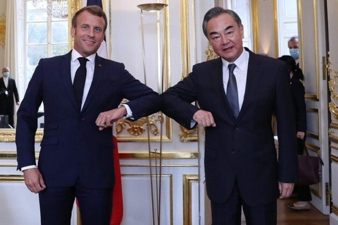 China’s Foreign Minister Wang Yi visited Europe last week and met with French President Emmanuel Macron. Photo: Chinese Foreign Ministry