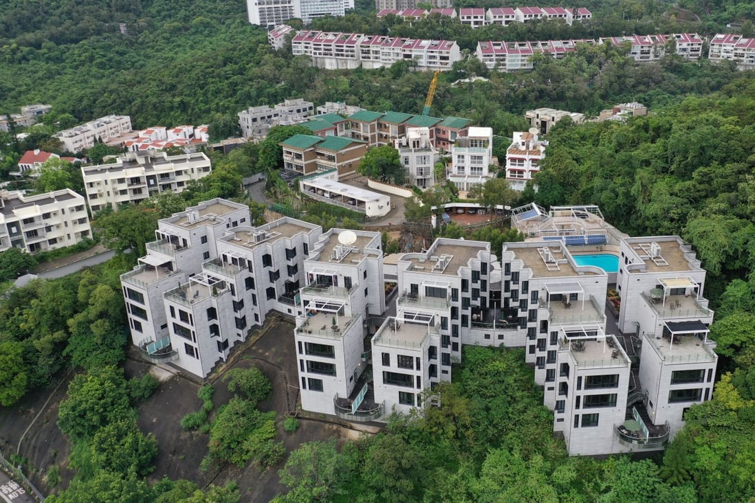 A aerial view of 37 Shouson Hill Road in Deep Water Bay, Hong Kong. The US government has accepted an offer for the six multi-storey mansions without disclosing the buyer or transaction price. Photo: Martin Chan
