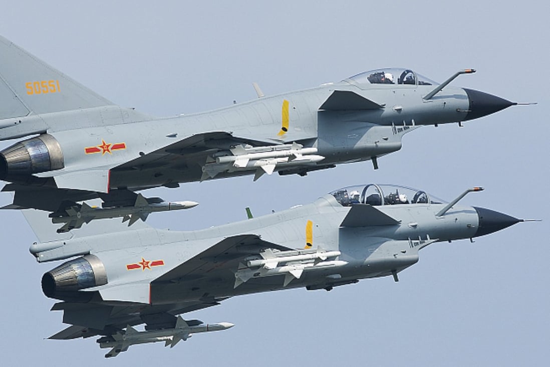 PLA fighter jets including J-10s (pictured) entered the island’s southwest ADIZ before they were chased off by Taiwanese warplanes, according to the defence ministry. Photo: Handout
