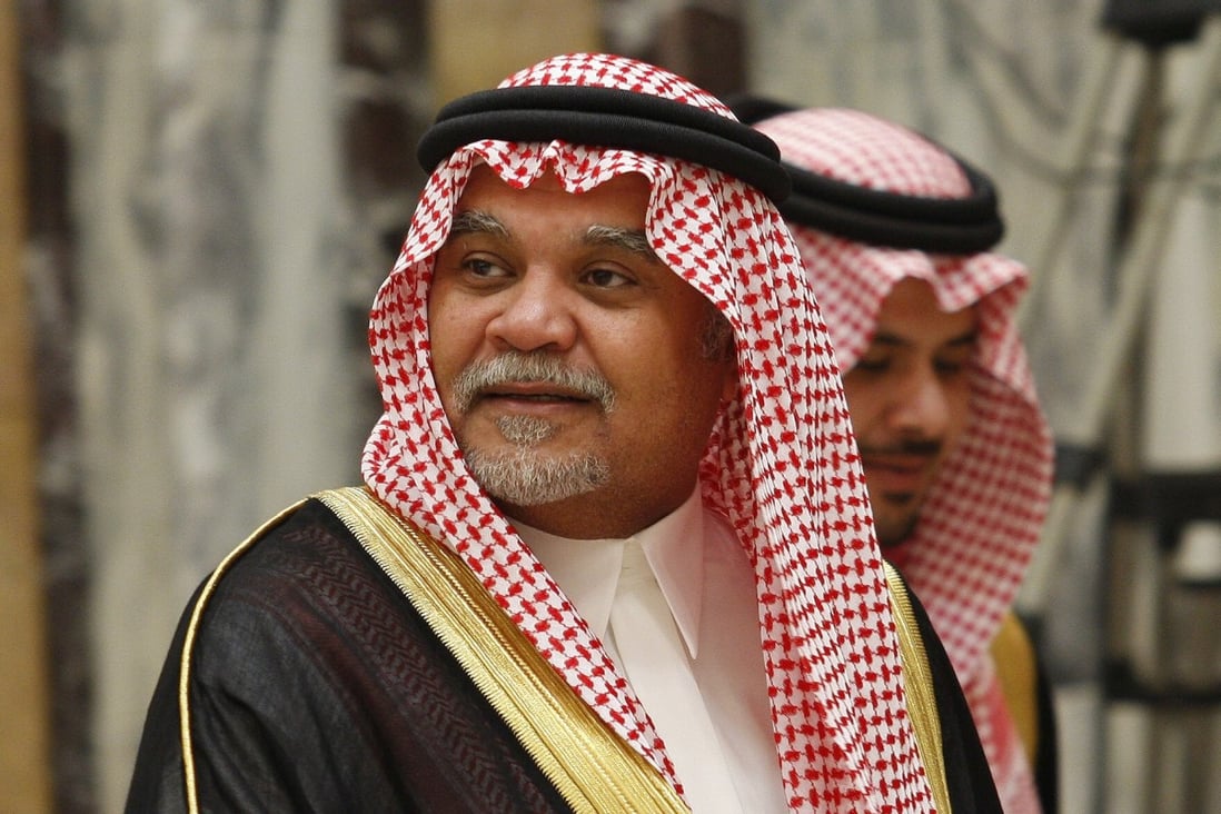 Saudi Prince Bandar bin Sultan is seen at his palace in Riyadh, Saudi Arabia in June 2008. Photo: AP
