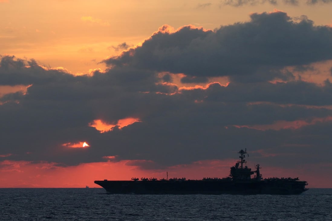 The US Navy aircraft carrier USS John C. Stennis transits the South China Sea in 2019. Photo: Reuters