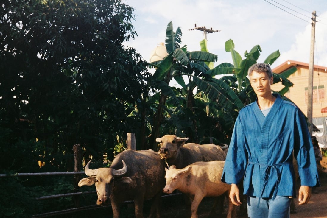 Model-turned-designer Philip Huang in the Thai countryside. A New Yorker, he and his London-raised Thai wife founded their fashion brand after discovering homespun natural-dyed indigo cloth in rural Thailand. They marry it with modern designs inspired by art and movies. Photo: courtesy of Philip Huang