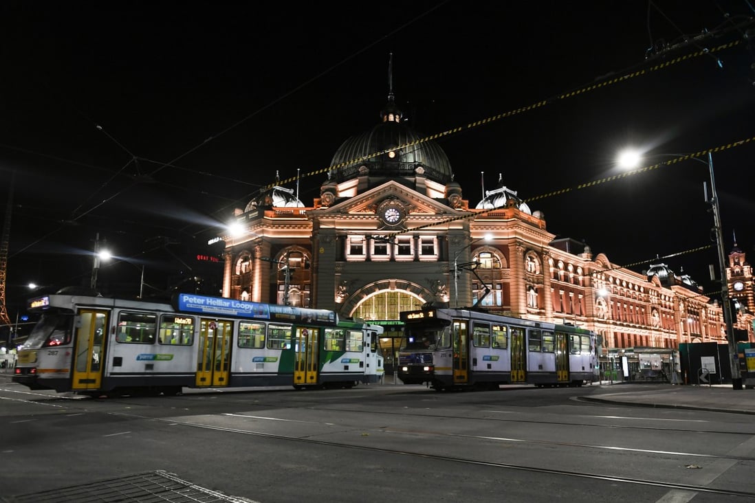 Melbourne introduced a citywide curfew last month as it battles a surge in Covid-19 cases. Photo: EPA