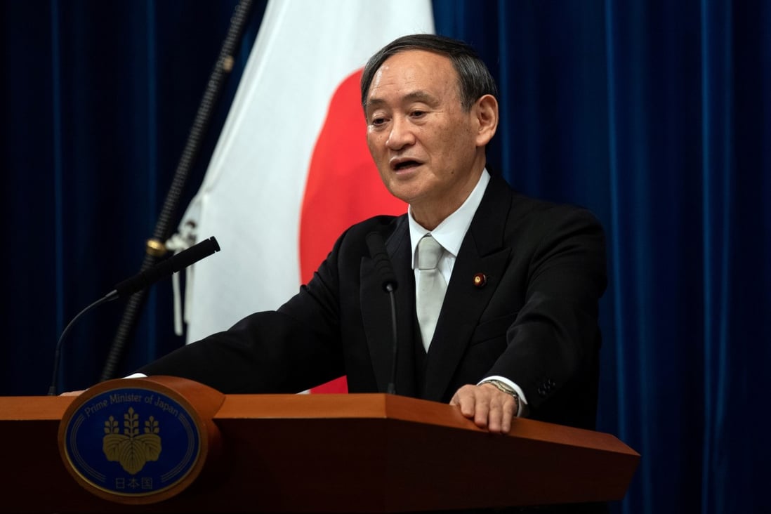 Japan’s new Prime Minister Yoshihide Suga is burnishing his diplomatic credentials, with a call to South Korean President Moon Jae-in and a visit from Australian Prime Minister Scott Morrison also on the agenda. Photo: Reuters