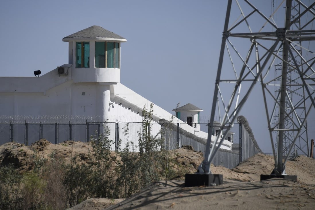 A high-security facility on the outskirts of Hotan in Xinjiang, believed to be used as a detention centre for Muslims. Photo: AFP