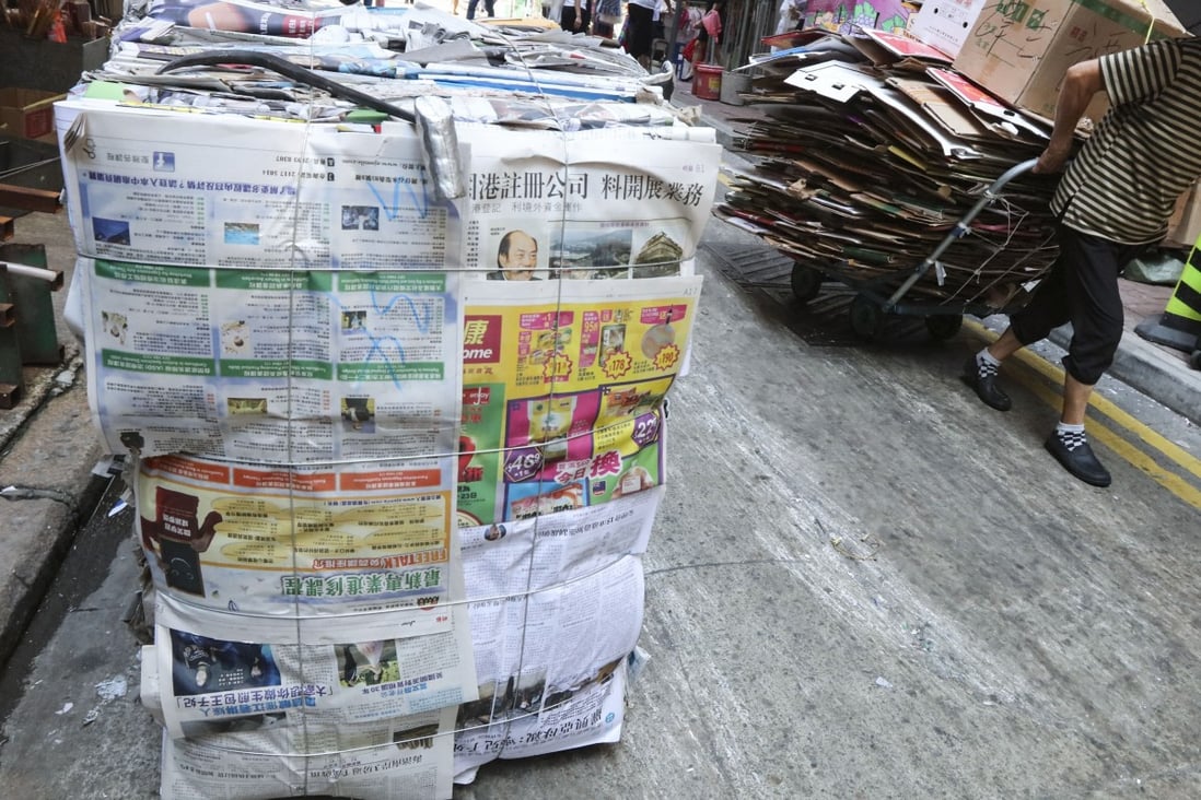 Recycling in Hong Kong takes another hit as plan for waste paper