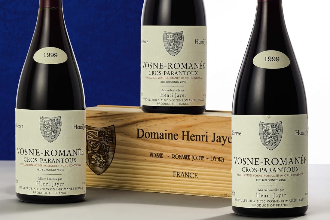 Vosne Romanee, Cros Parantoux 1999, Domaine Henri Jayer. Photo: Sotheby’s