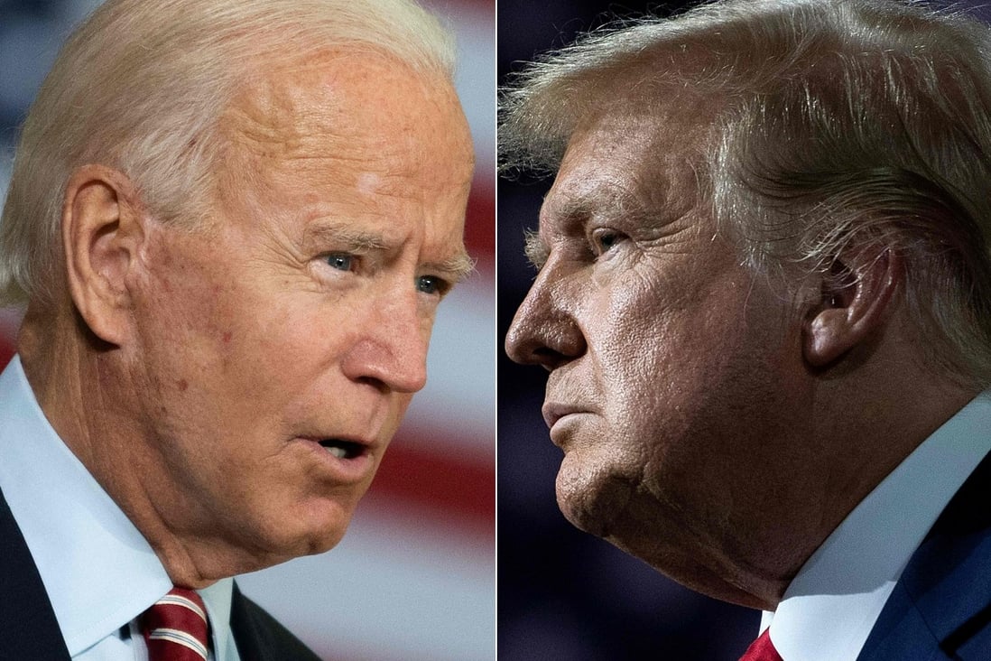 Democratic candidate Joe Biden, left, and Republic President Donald Trump have both promised to be tough on China if they win the US presidential election on November 3. Photos: AFP