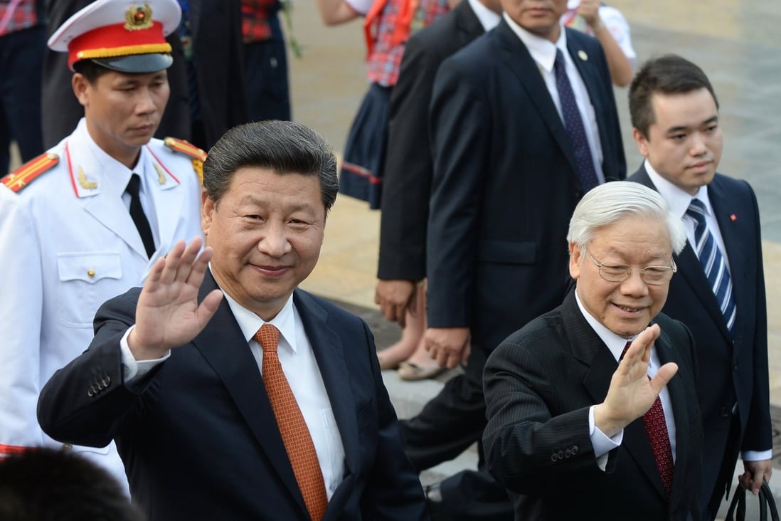 Chinese President Xi Jinping (left) and his Vietnamese counterpart Nguyen Phu Trong spoke on the phone on Tuesday. Photo: AP