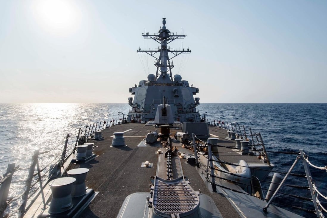 The guided-missile destroyer USS McCampbell transits the Taiwan Strait. Photo: US Navy/Handout