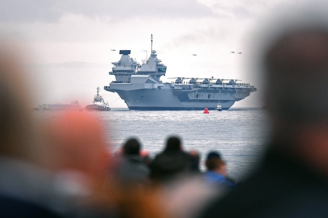 The British government is considering for the first time sending the HMS Queen Elizabeth, one of its two aircraft carriers, to Asia in 2021. Photo: AFP