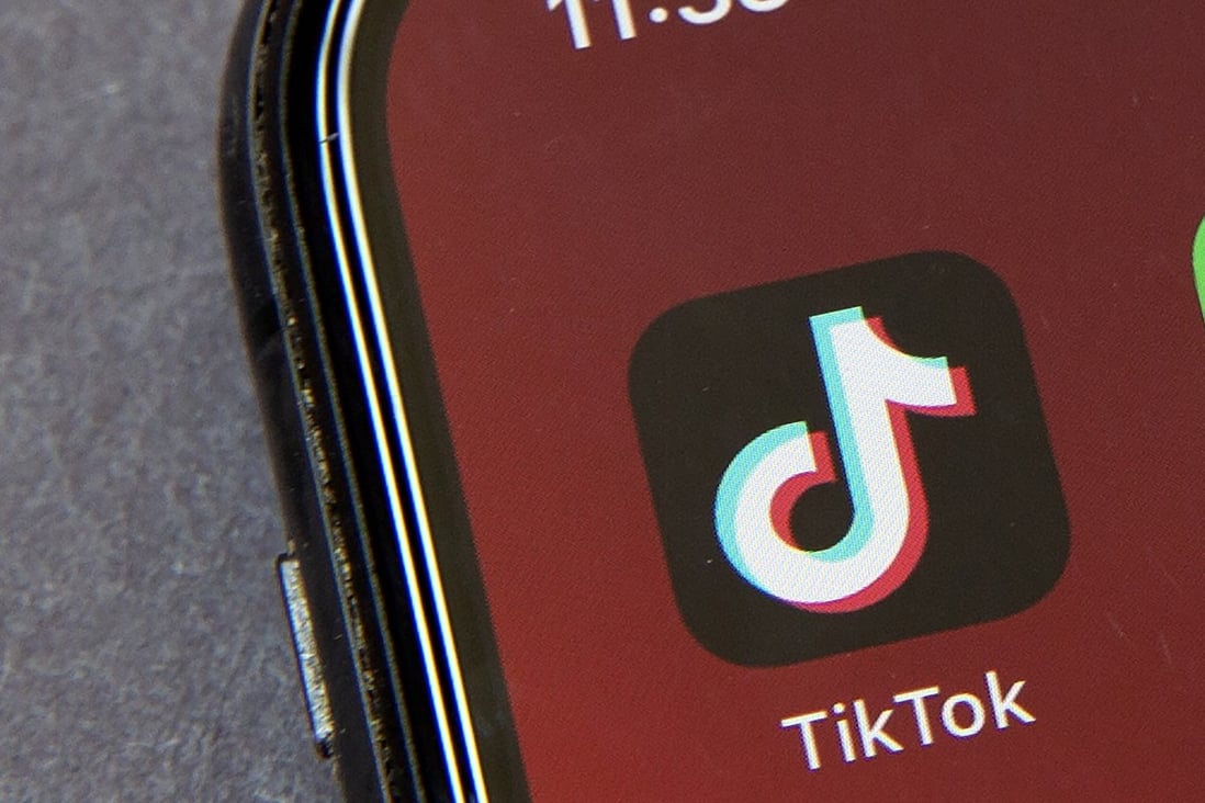 In this Aug. 7, 2020 file photo, the icon for the TikTok app is seen on a smartphone screen in Beijing. Photo: AP