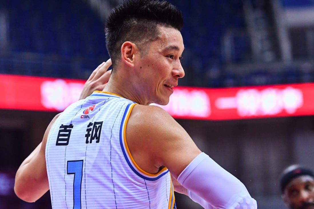 Jeremy Lin playing for the Beijing Ducks in the quarter-finals of the Chinese Basketball Association play-offs. Photo: Xinhua