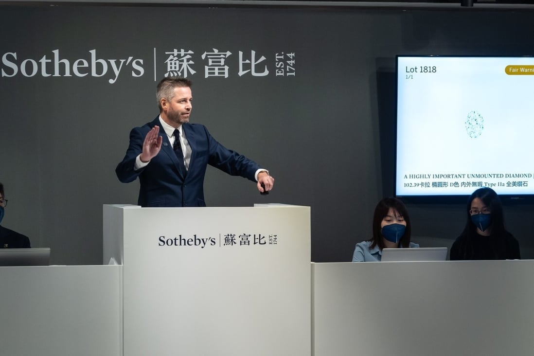 Flawless 102 Carat Diamond Sells For More Than Hk 120 Million At Sotheby S Auction In Hong Kong South China Morning Post