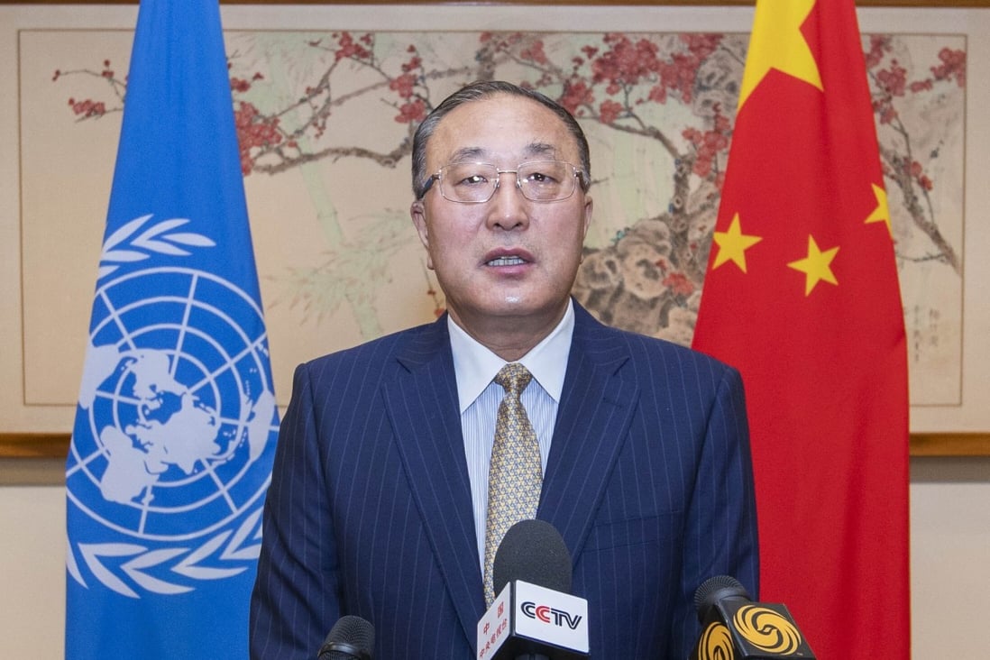 Zhang Jun, China's permanent representative to the United Nations, speaks during a press briefing in New York in September. Photo: Xinhua