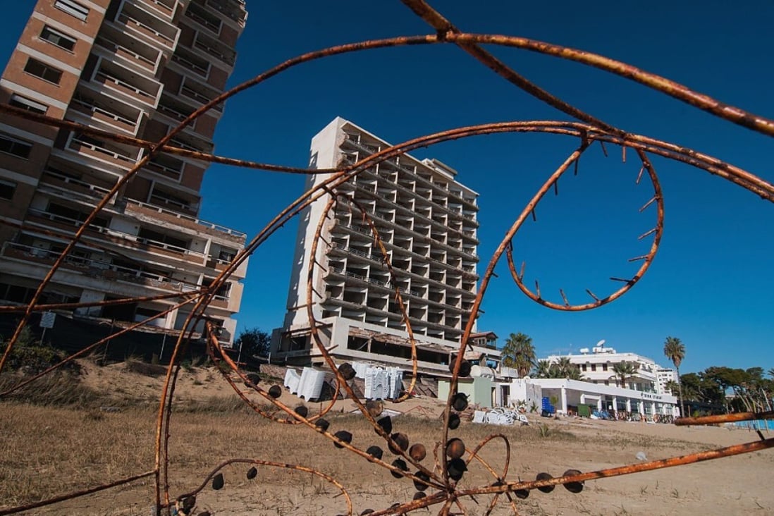 A hotel stands in the abandoned Varosha resort in Northern Cyprus. Authorities say the famous beach area is to reopen. Photo: Getty Images