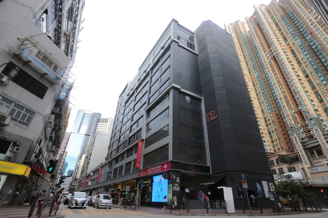 Exterior of D2 Place Two, one of the two shopping centres built by Lawsgroup, in Lai Chi Kok. Photo: Xiaomei Chen