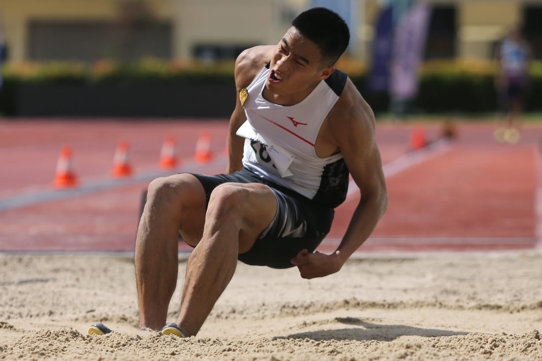 Long jumper Chan Ming-tai misses a chance to test his form with this weekend’s athletics trials at Tseung Kwan O being called off. Photo: Sam Tsang