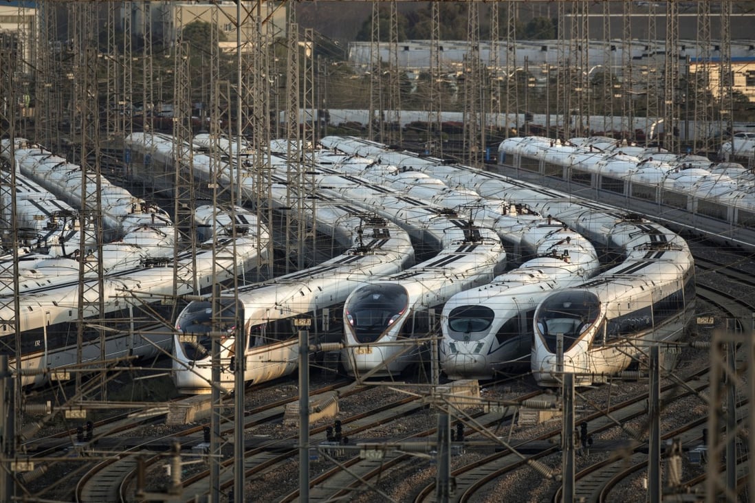 China’s transport ministry is attempting to double the length of the nation’s high-speed railway network to 70,000km (43,496 miles) by 2035. Photo: Bloomberg