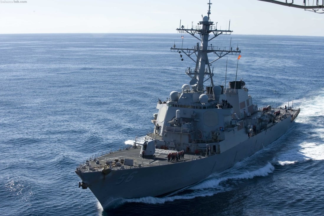 The PLA says it spotted the USS John McCain sailing close to the Parcel Islands on Friday. Photo: US Navy