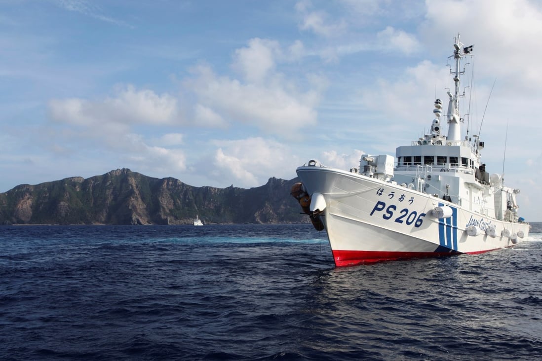 A Japanese coastguard vessel near the Senkaku/Diaoyu Islands. Photo: Reuters
