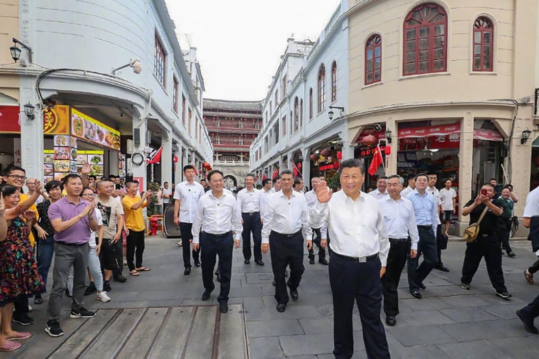 Xi Jinping visits the city of Chaozhou on Monday. Photo: Xinhua
